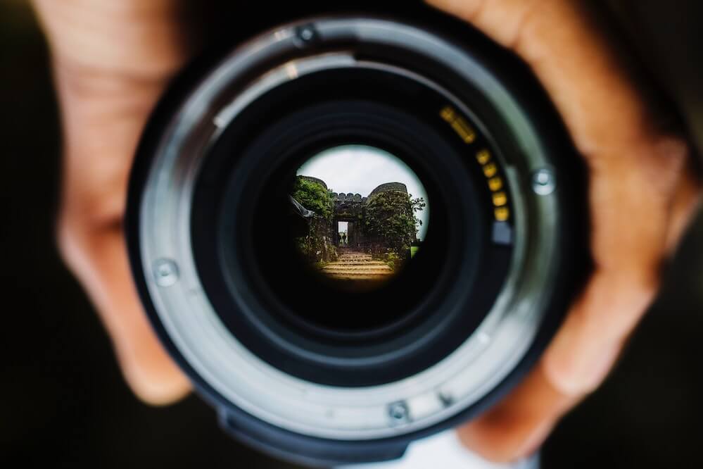 objetivo con imagen enfocada en el centro